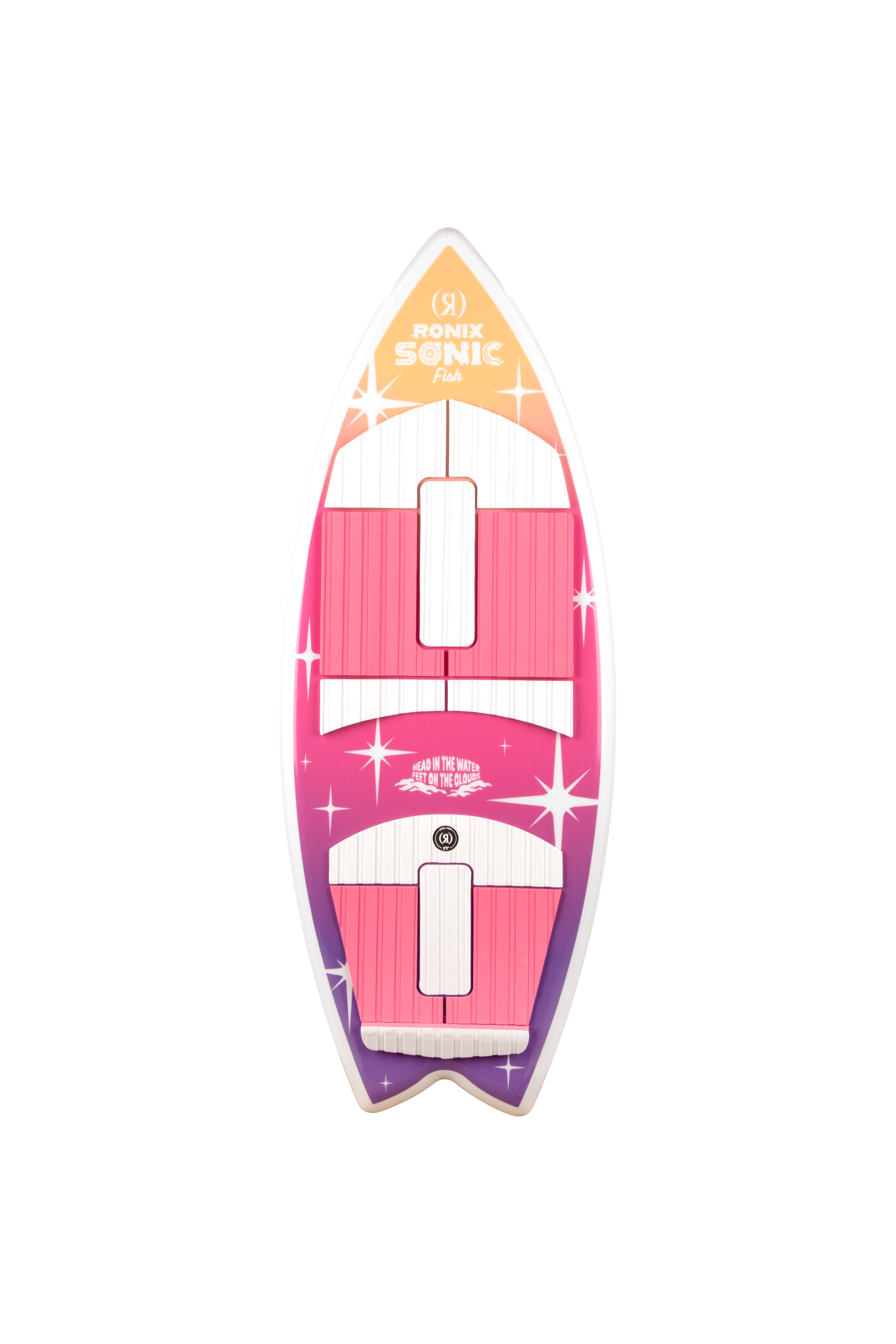 2027 Ronix Sonic Girls Fish Wakesurf Pink Splash — topsheet
