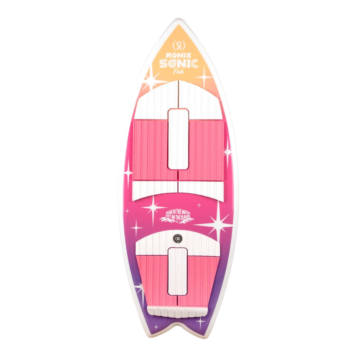 2027 Ronix Sonic Girls Fish Wakesurf Pink Splash — topsheet