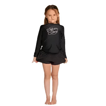 Volcom Ponyin Along L/S Girls Rashie - Black