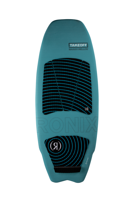 2027 Ronix Takeoff Marsh Mellow Wakesurf Sapphire Blue / Bamboo — topsheet