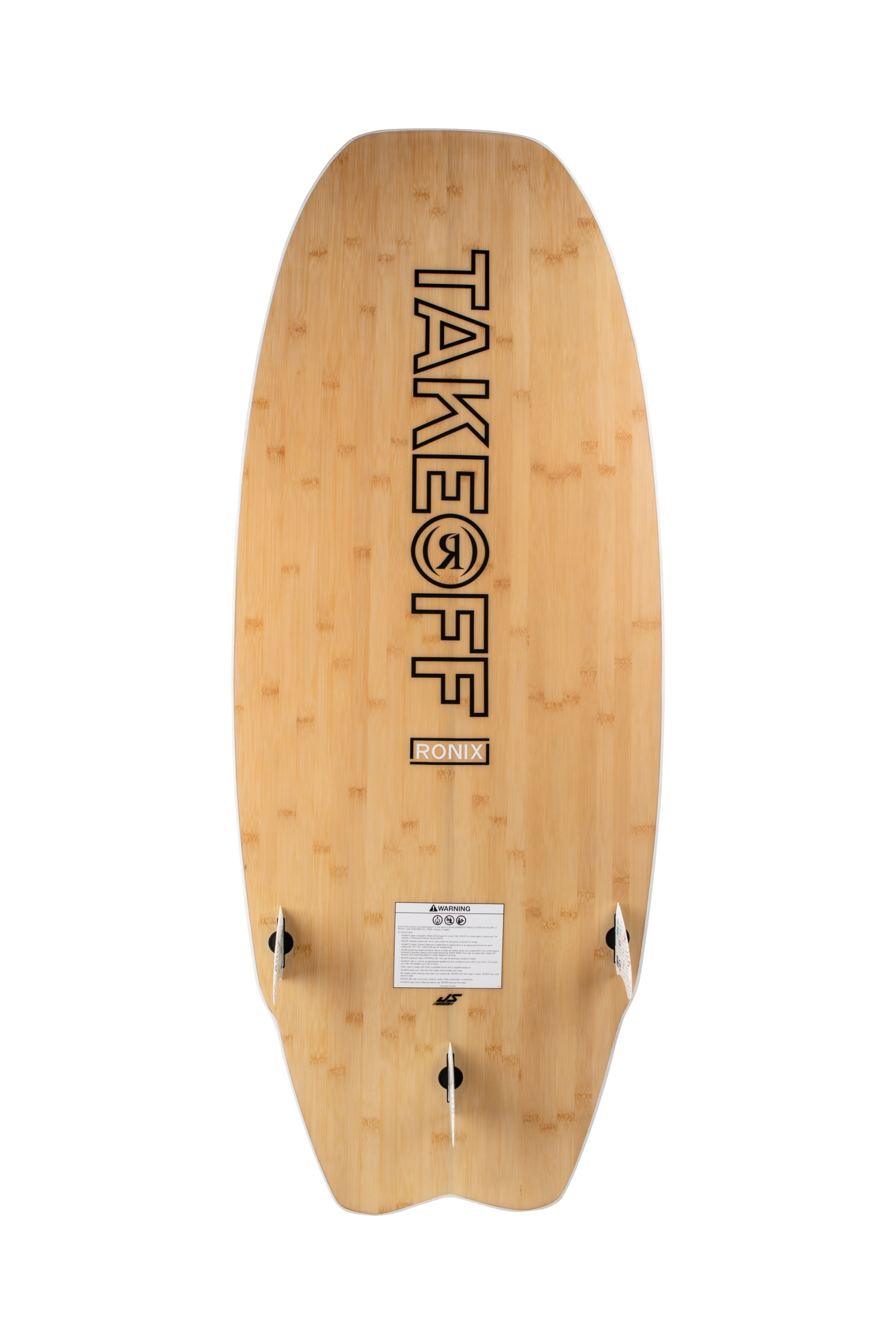 2027 Ronix Takeoff Marsh Mellow Wakesurf Sapphire Blue / Bamboo — base with Blueprint thruster fins