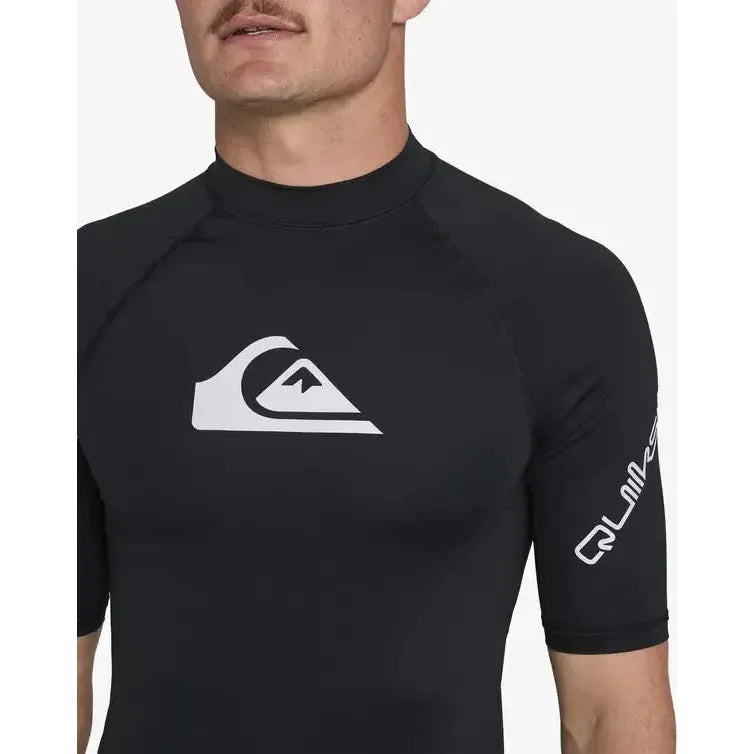 2026 Quiksilver All TIme SS Rash Vest - Black