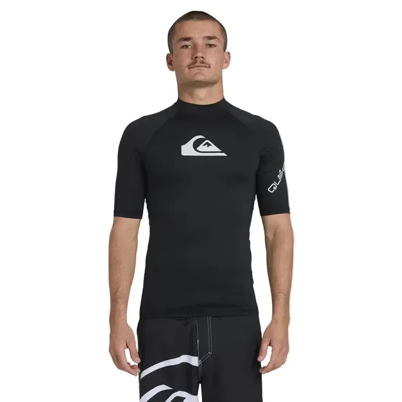 2026 Quiksilver All TIme SS Rash Vest - Black