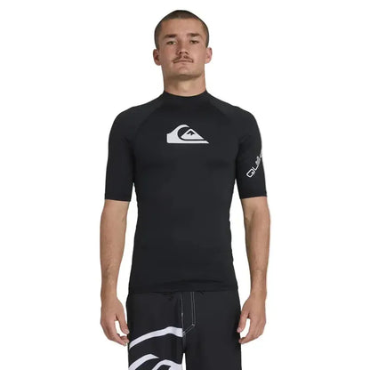 2026 Quiksilver All TIme SS Rash Vest - Black