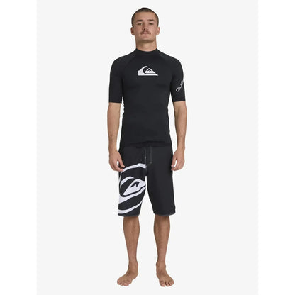 2026 Quiksilver All TIme SS Rash Vest - Black