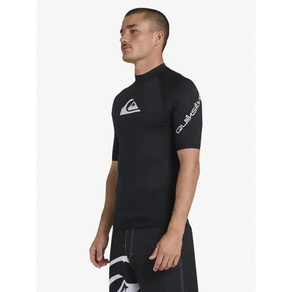 2026 Quiksilver All TIme SS Rash Vest - Black