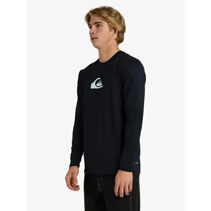2026 Quiksilver Solid Streak LS Rash Vest - Black