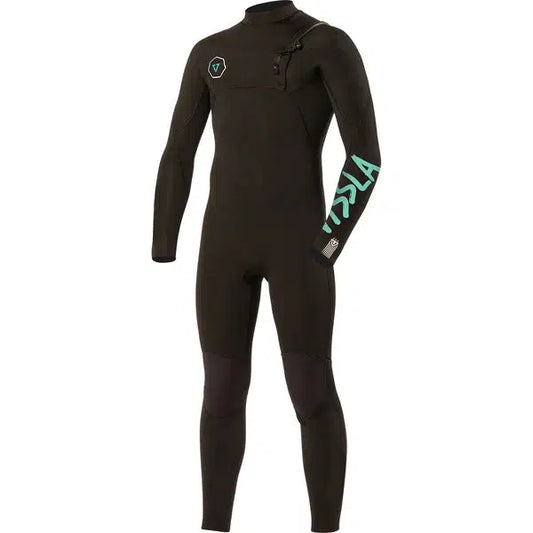 Vissla Boy's Seven Seas 3/2 Chest Zip Wetsuit - Black