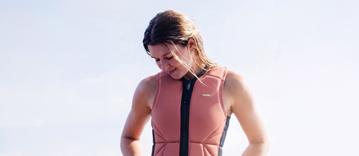 Rider wearing the Follow Cleo impact vest