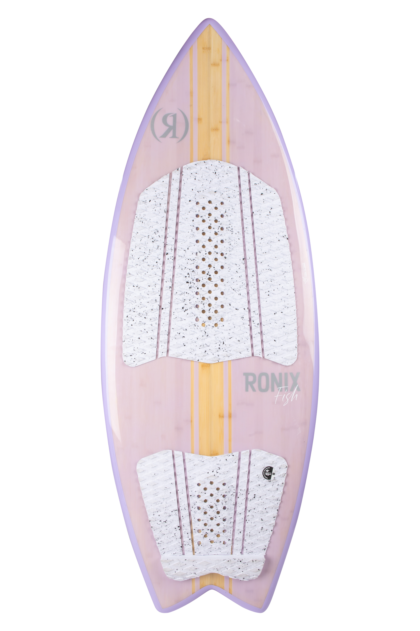 2027 Ronix Womens Koal Classic Fish Wakesurf Glossy Lilac Bamboo — topsheet
