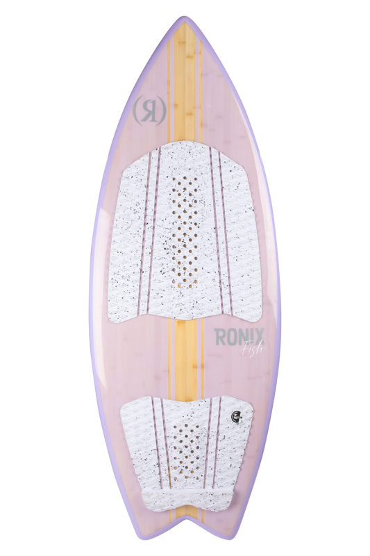 2027 Ronix Womens Koal Classic Fish Wakesurf Glossy Lilac Bamboo — topsheet