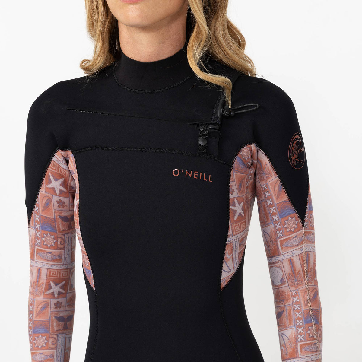 2026 O'Neill Women's Bahia 3/2mm Steamer Chest Zip - Tangerine Tile
