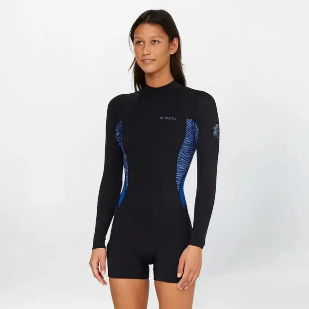 2026 O'Neill Women's Bahia 2mm Long Sleeve Boyleg Spring Suit Back Zip