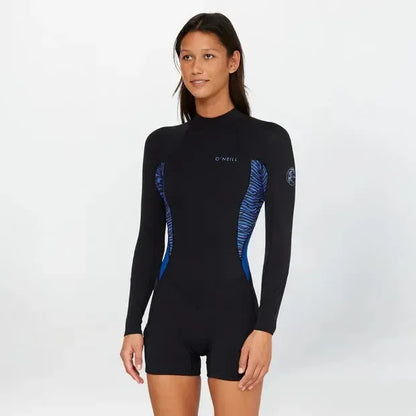 2026 O'Neill Women's Bahia 2mm Long Sleeve Boyleg Spring Suit Back Zip