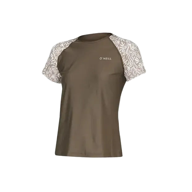 O'Neill Salina SS Rash Vest Tee - Dune