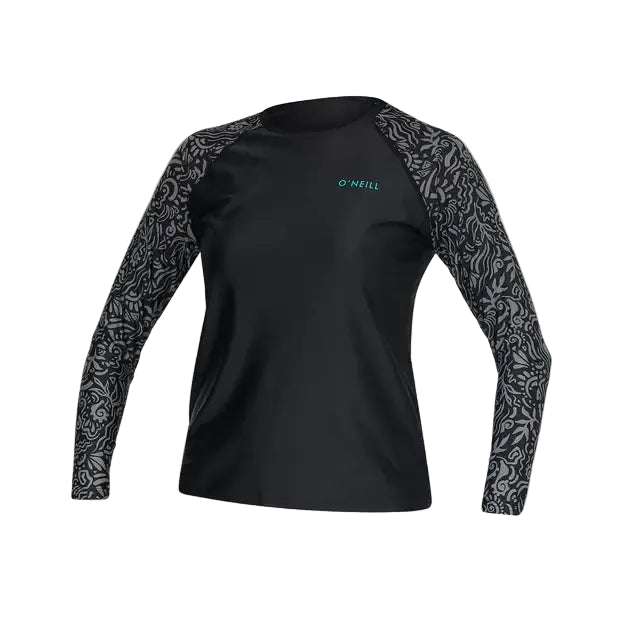 O'Neill Salina LS Rash Vest - Black Tidepool