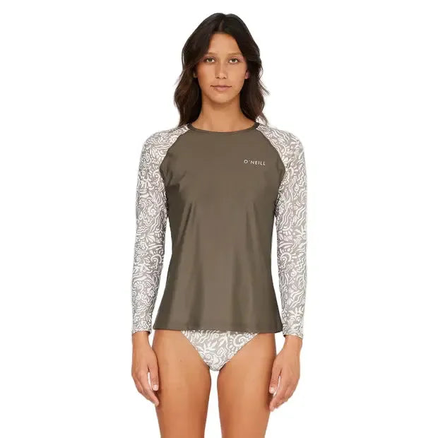 O'Neill Salina LS Rash Vest - Dune
