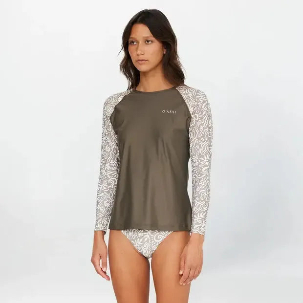 O'Neill Salina LS Rash Vest - Dune