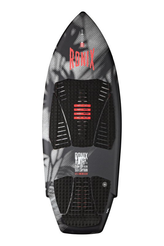 2027 Ronix Womens Sea Captain Tuff Tech Wakesurf Black / Pink — topsheet