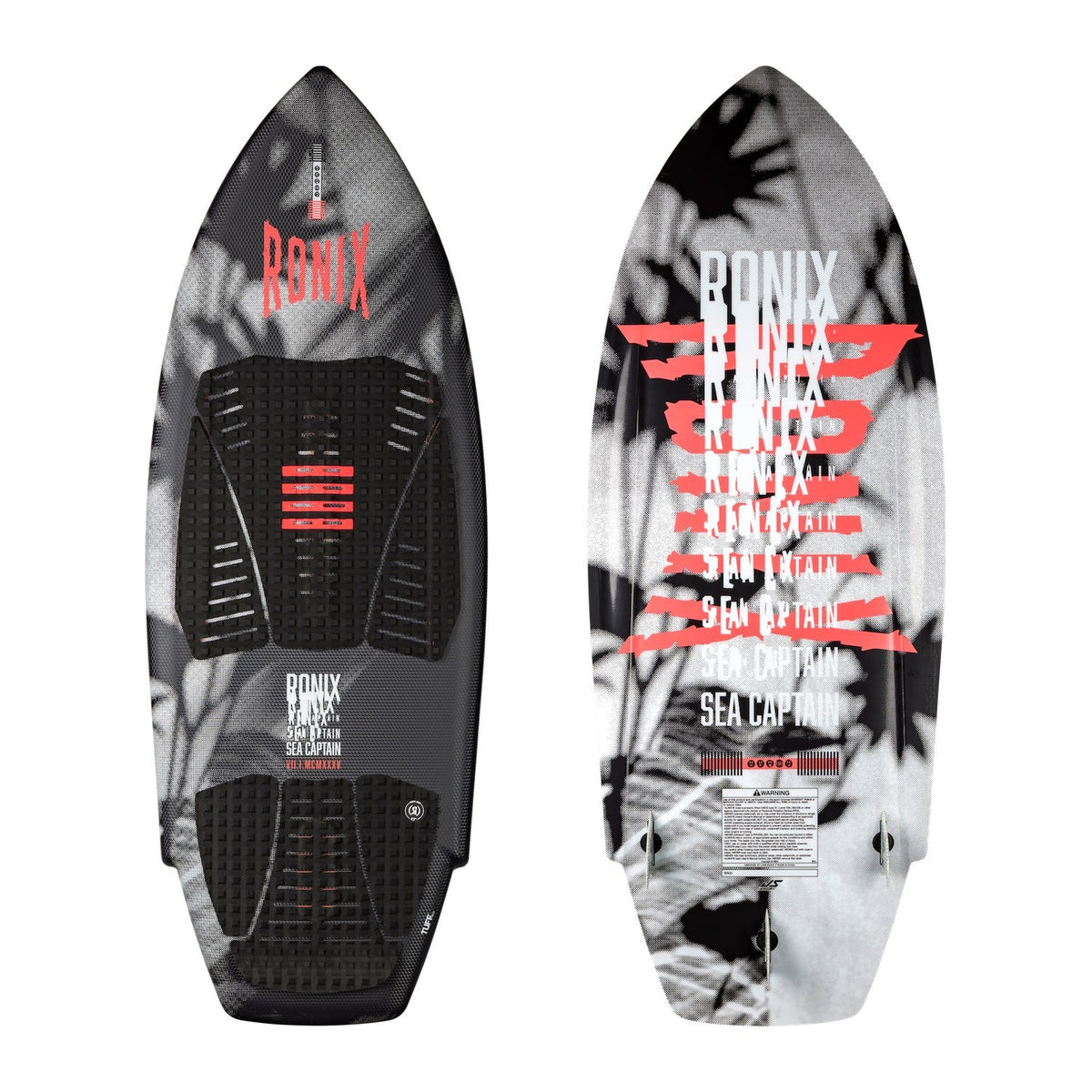2027 Ronix Womens Sea Captain Tuff Tech Wakesurf Black / Pink — topsheet and base together